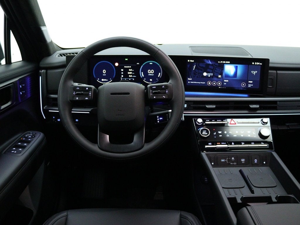 Hyundai Santa Fe 1.6 T-GDI PHEV | Private lease 1249.- | Bla, Auto's, Hyundai, Automaat, Santa Fe, Gebruikt, Zwart