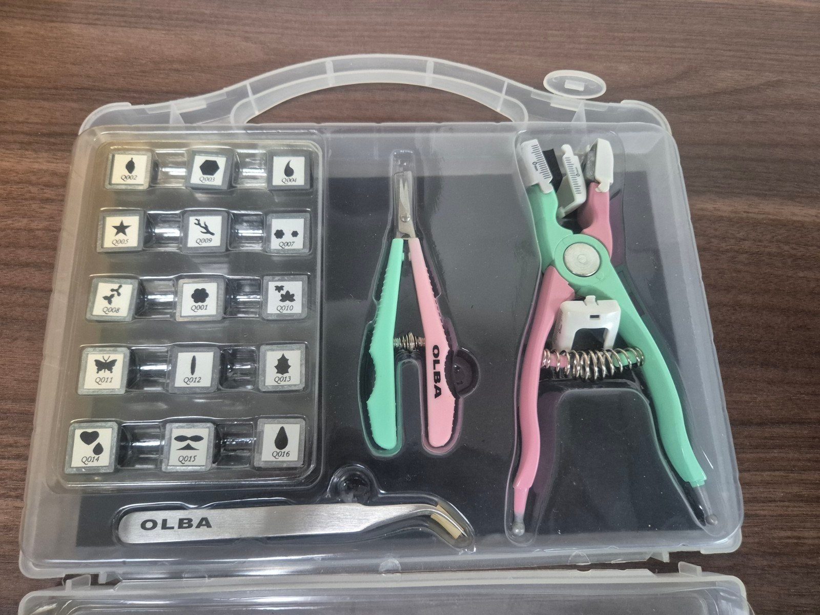 Olba Bloemenponstangset voor scrapbooking en 3D-kaarten, Ophalen of Verzenden, Zo goed als nieuw, Natuur, Pons of Mal
