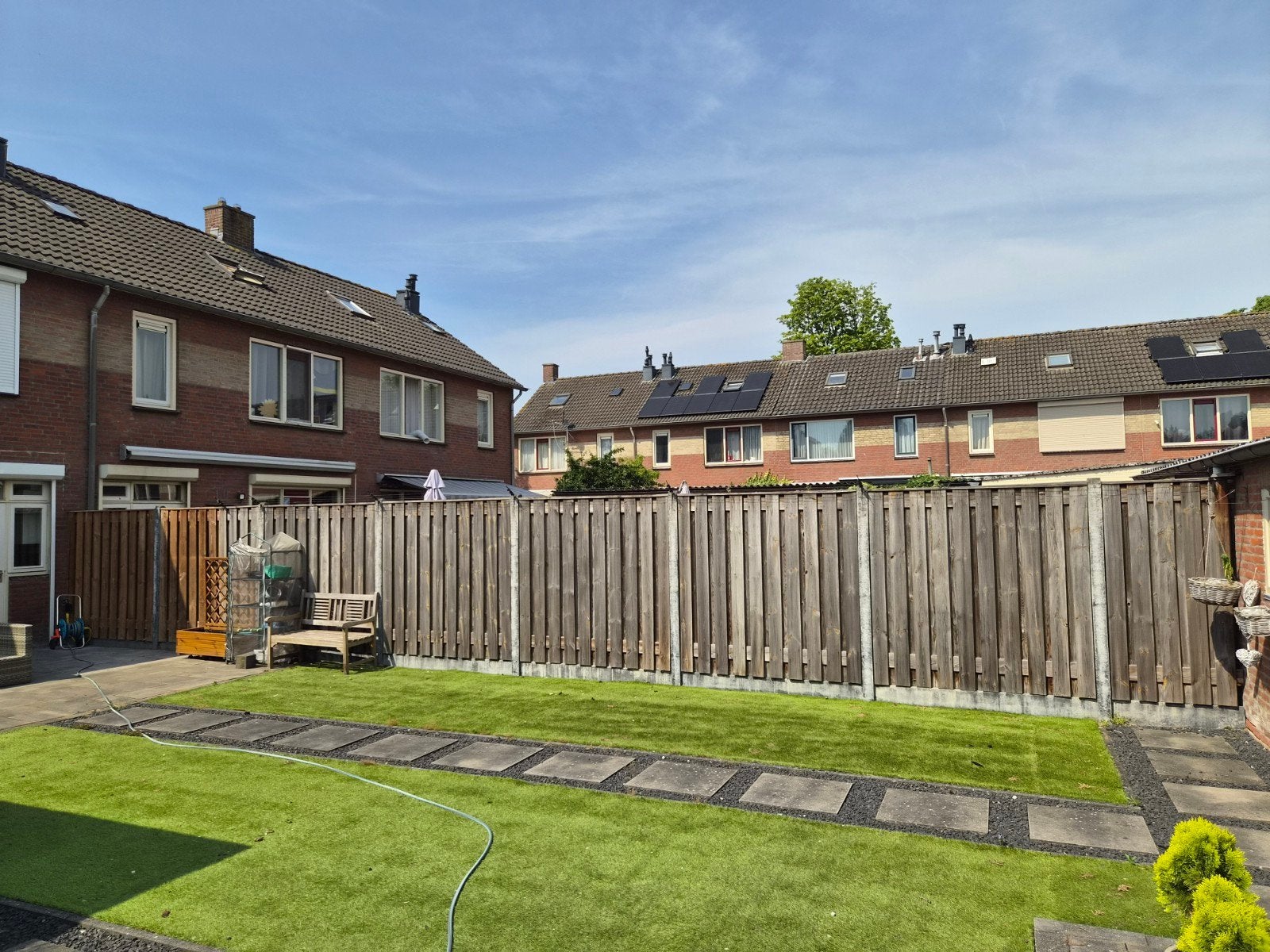 14 meter schutting met betonpalen, Tuin en Terras, 6 meter of meer, Ophalen of Verzenden, Hout, 1 tot 2 meter
