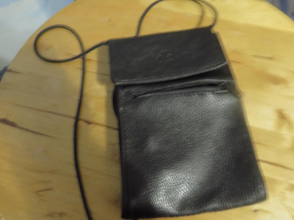vintage american airlines leren crossbody tas pasport id, Overige merken, Gebruikt, Zwart, Ophalen of Verzenden