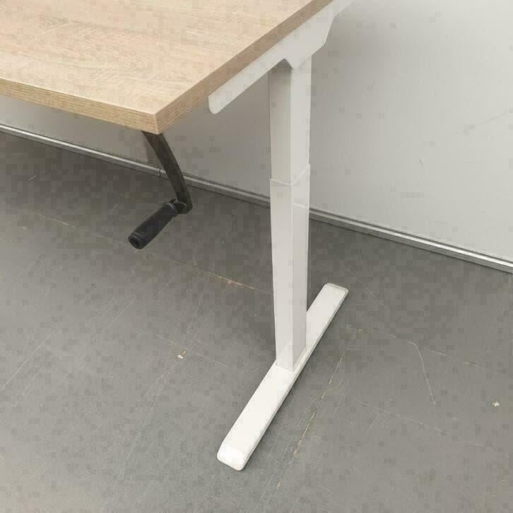 Slinger verstelbaar zit-sta bureau 200100 cm – wit frame, Huis en Inrichting, Bureaus, Ophalen, Nieuw