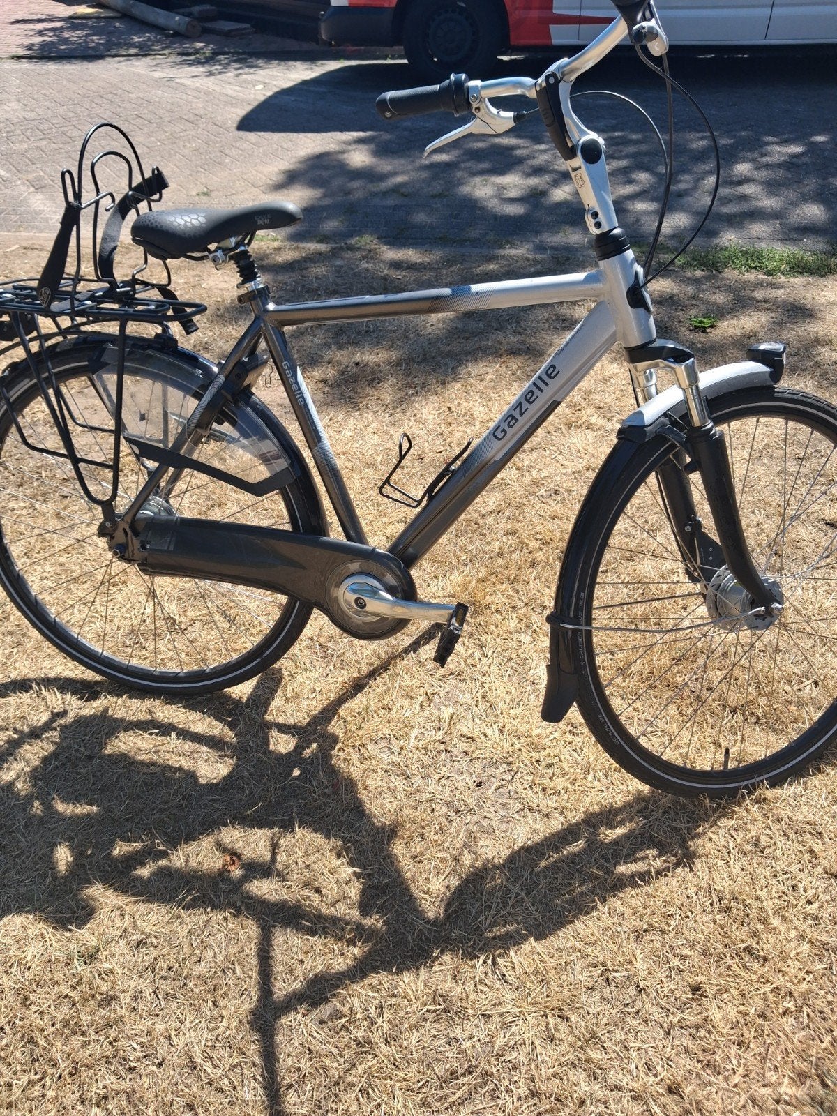 Gazelle orange c8 comfort, Fietsen en Brommers, Fietsen | Heren | Herenfietsen, Ophalen, Gebruikt, Velgrem, Versnellingen