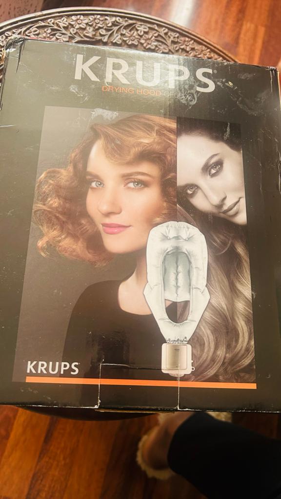 Krups Drying Hood CF6000 - Draagbare Haardroger, Ophalen of Verzenden, Zo goed als nieuw, Haarverzorging