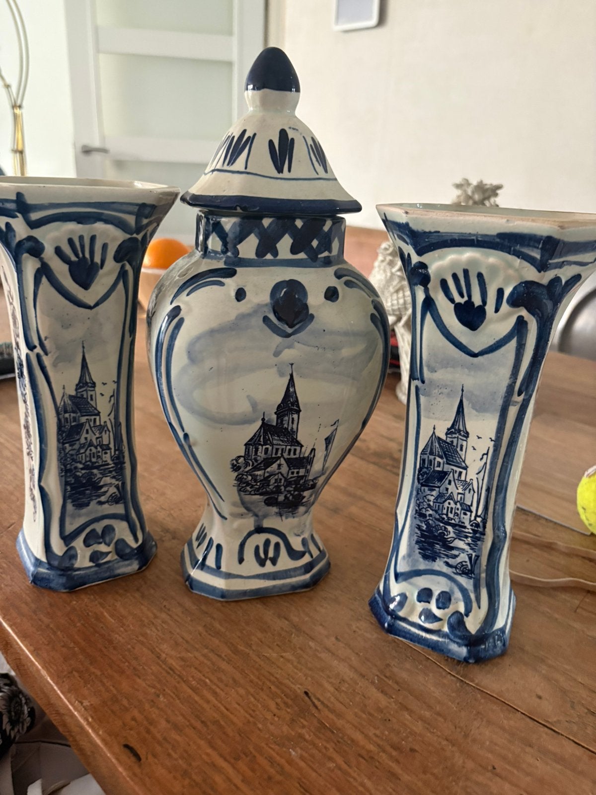 Delftsblauw delfts blauw vazen set, Verzenden