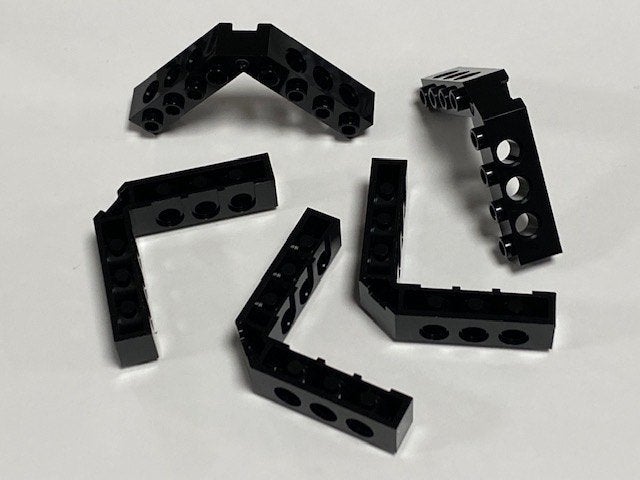 Partij 5x nieuwe Lego Technic hoek balken in diverse kleuren