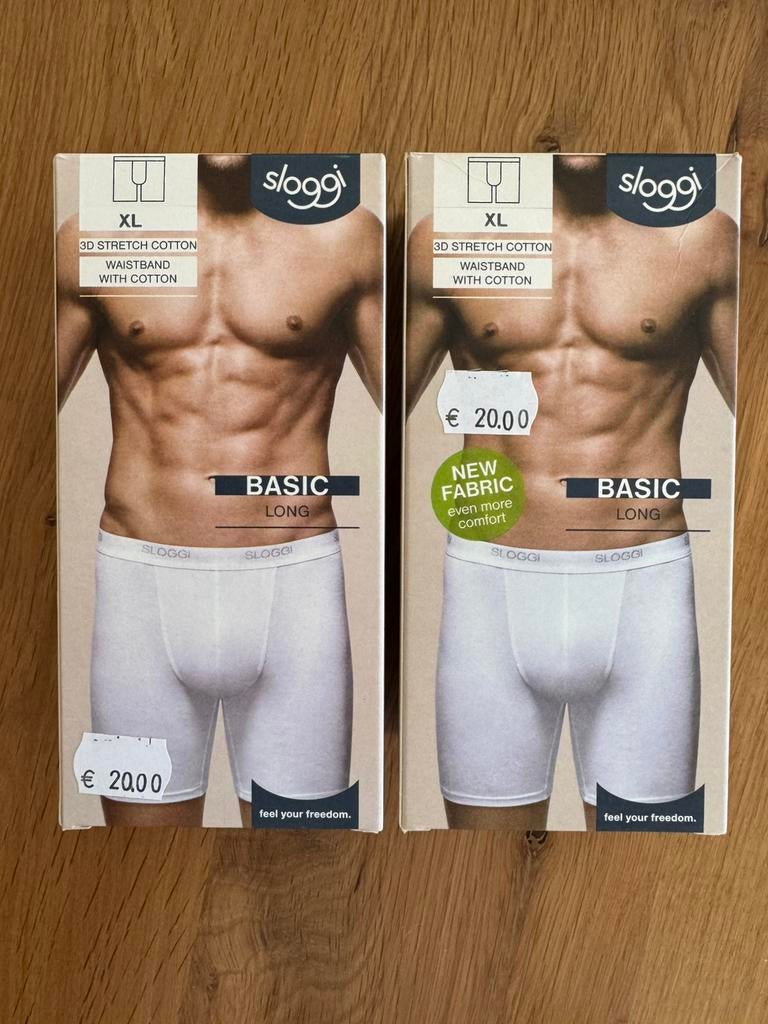 Sloggi basic long boxershort  2 stuks maat XL - wit - €18,00, Ophalen of Verzenden, Wit, Boxer