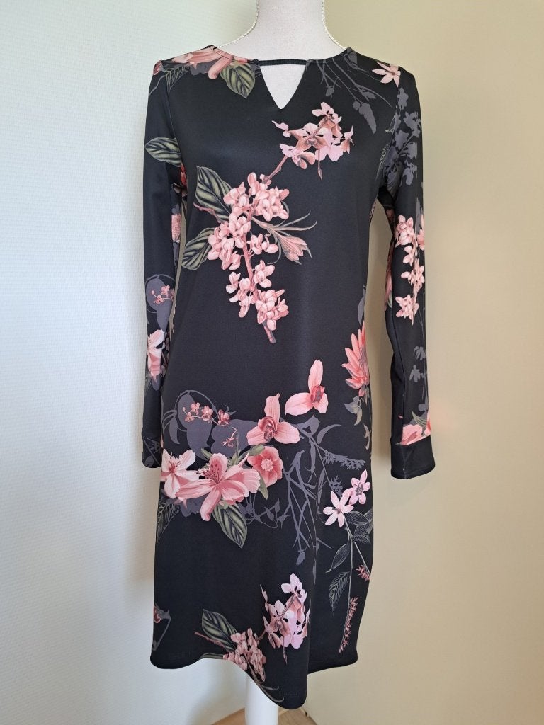 Zwart bloem jurk Tramontana, Kleding | Dames, Tramontana, Zwart, Nieuw, Ophalen of Verzenden