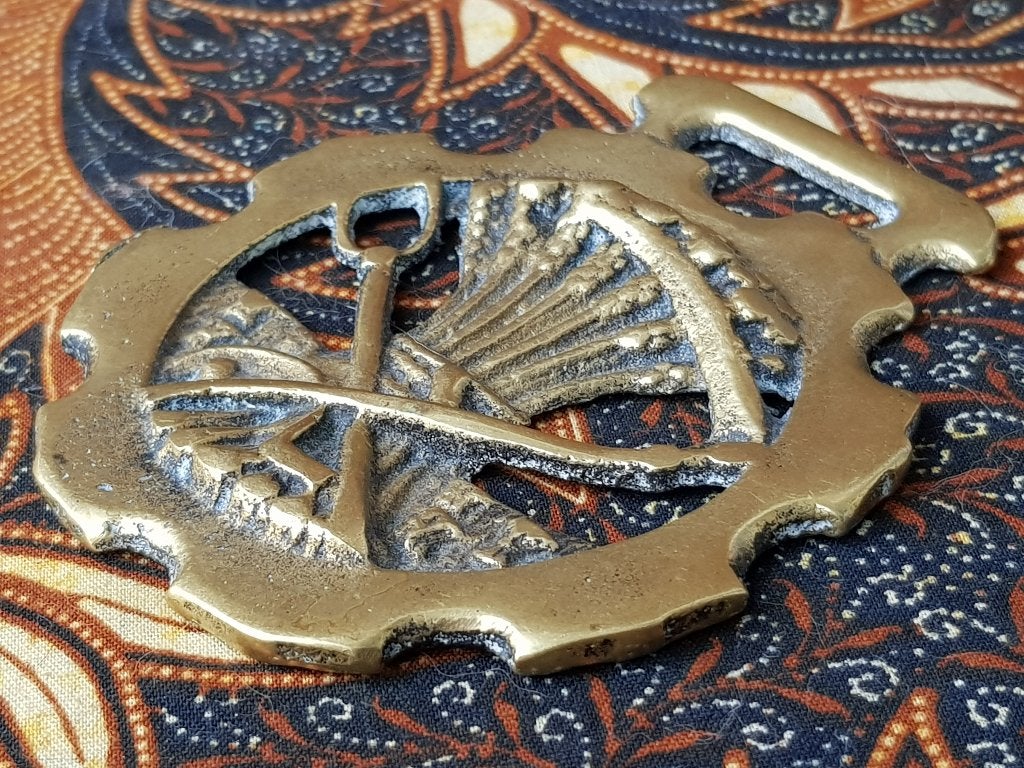 Mooi antiek korenschoof kleppermannetje uit Engeland 8,6 cm., Antiek en Kunst, Ophalen of Verzenden, Koper