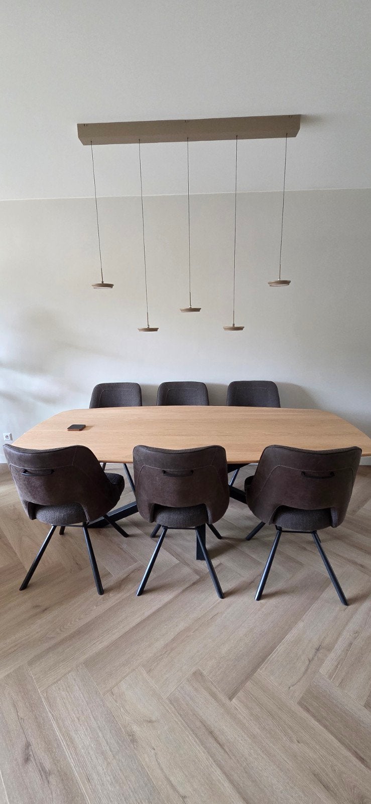 6 eetkamerstoelen antraciet, Ophalen, Zo goed als nieuw