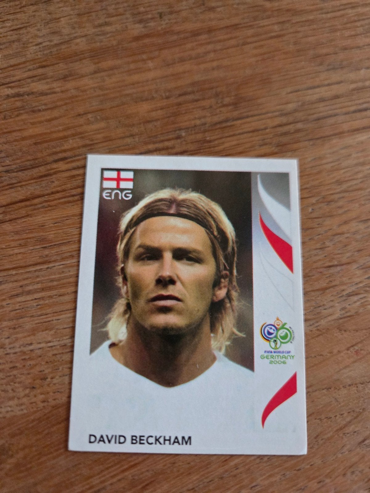 Panini WK 2006 David Beckham, Ophalen of Verzenden, Zo goed als nieuw, Sticker