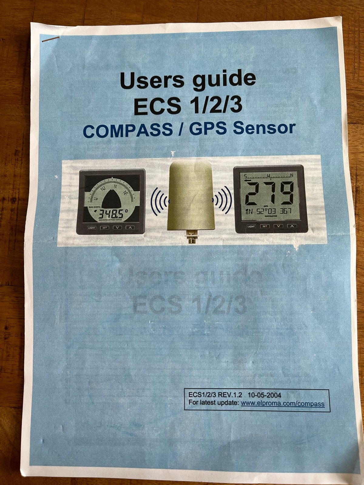 Elproma ECS 1/2/3 Compass/GPS Sensor met handleiding, Watersport en Boten, Ophalen of Verzenden, Zo goed als nieuw, Gps of Kompas