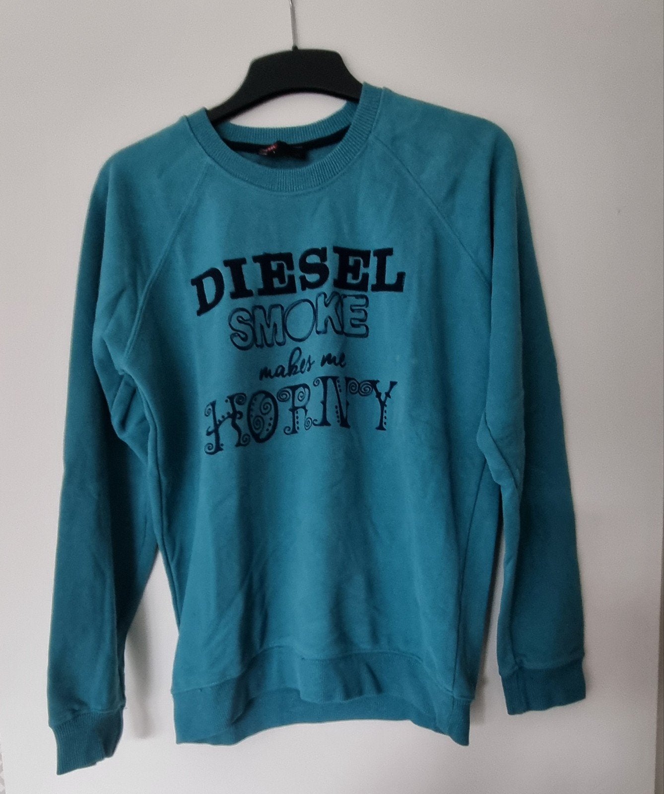 Diesel Smoke Makes Me Horny Sweater Maat L, Kleding | Dames, Truien en Vesten, Blauw, Maat 42/44 (L), Ophalen of Verzenden, Diesel