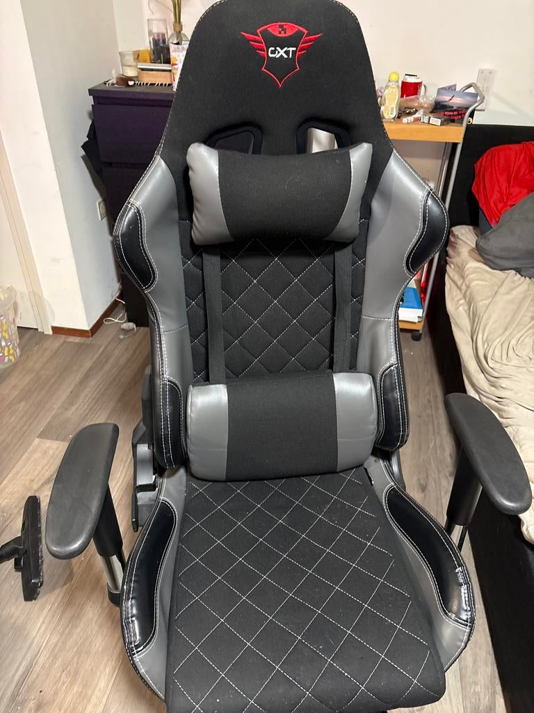 Gaming Stoel T-CXT - Zwart/Grijs, Ophalen, Zo goed als nieuw