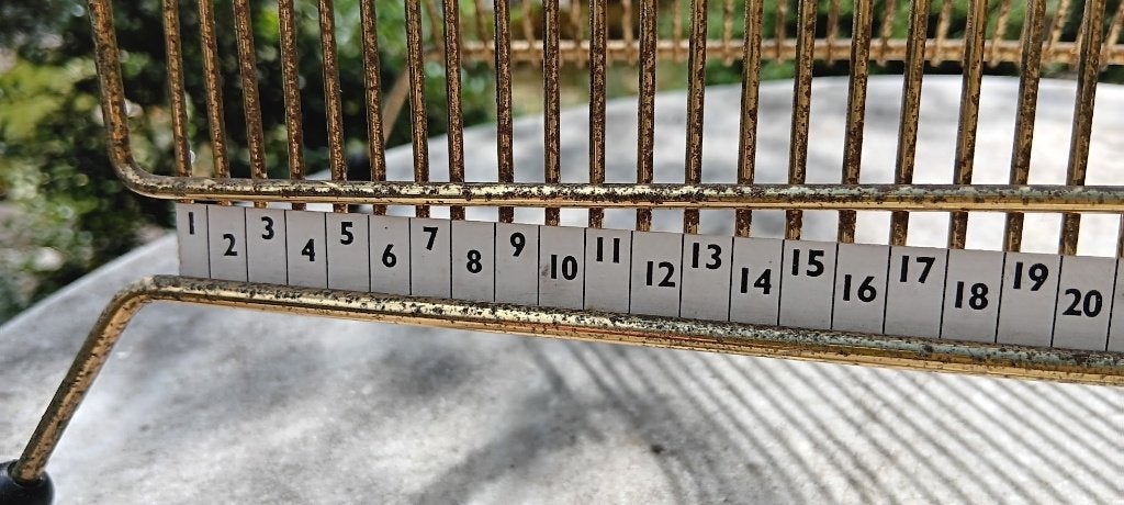 Vintage metalen platenrekje  single rekje 50 stuks (PR16), Ophalen of Verzenden