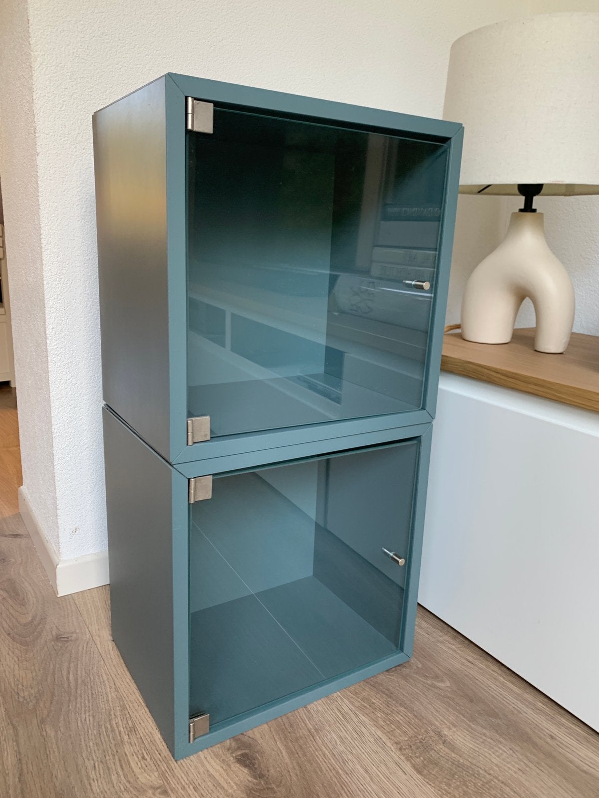 2x IKEA EKET kastje + vitrinedeur & ophangsysteem 35 cm, Ophalen of Verzenden, Zo goed als nieuw