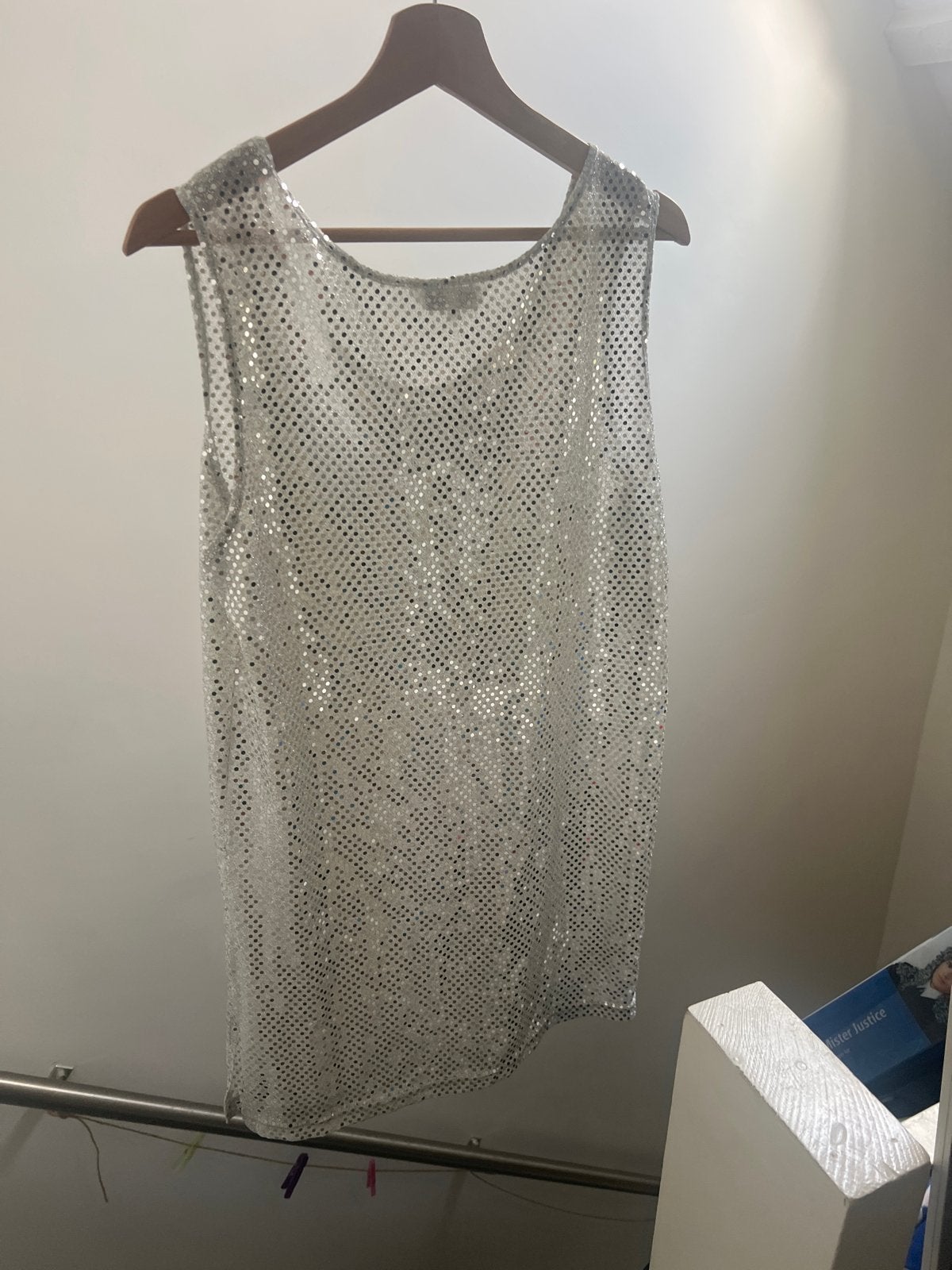Glittertopje Maat 44 Vrouw, Maat 42/44 (L), Ophalen of Verzenden, Zonder mouw, Gedragen