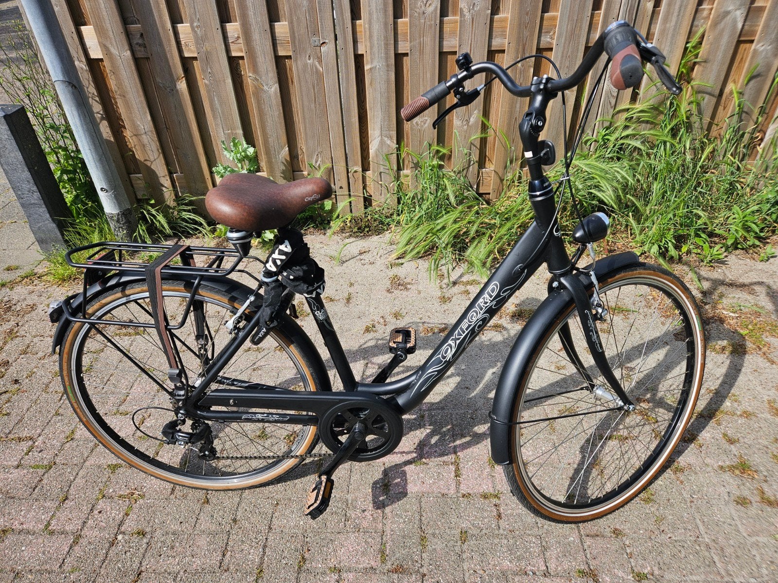 Oxford damesfiets - zwart/bruin, 6 versnellingen, Ophalen, Overige merken, Versnellingen