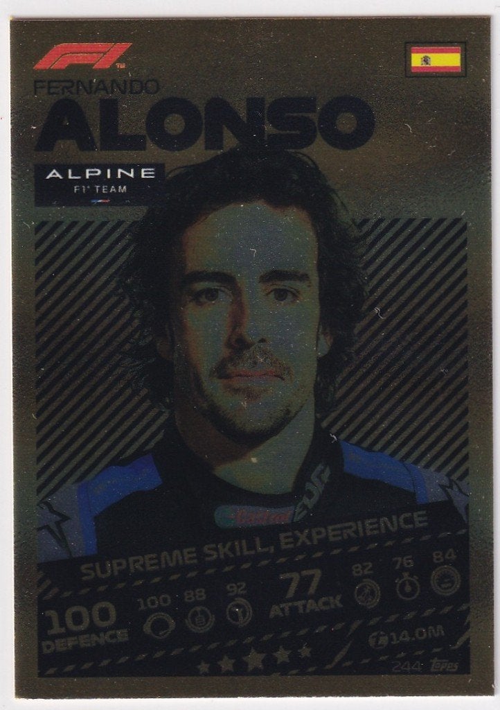 Fernando Alonso Gold #244, Verzamelen, Verzenden, Nieuw, Formule 1