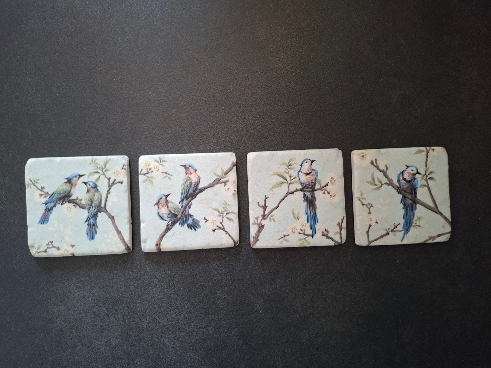 Onderzetters vogels, Steen/keramiek, Glasonderzetter, Ophalen of Verzenden, Antislip