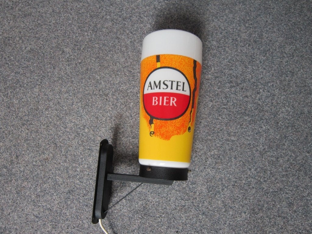 AMSTEL BIER LAMP LICHTRECLAME, Ophalen, Zo goed als nieuw, Overige typen, Amstel