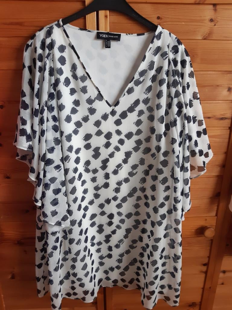 YOEK BLACK LABEL TUNIEK MAAT 46 - 48 ALS NIEUW, Ophalen of Verzenden, Zo goed als nieuw, Zwart, Blouse of Tuniek
