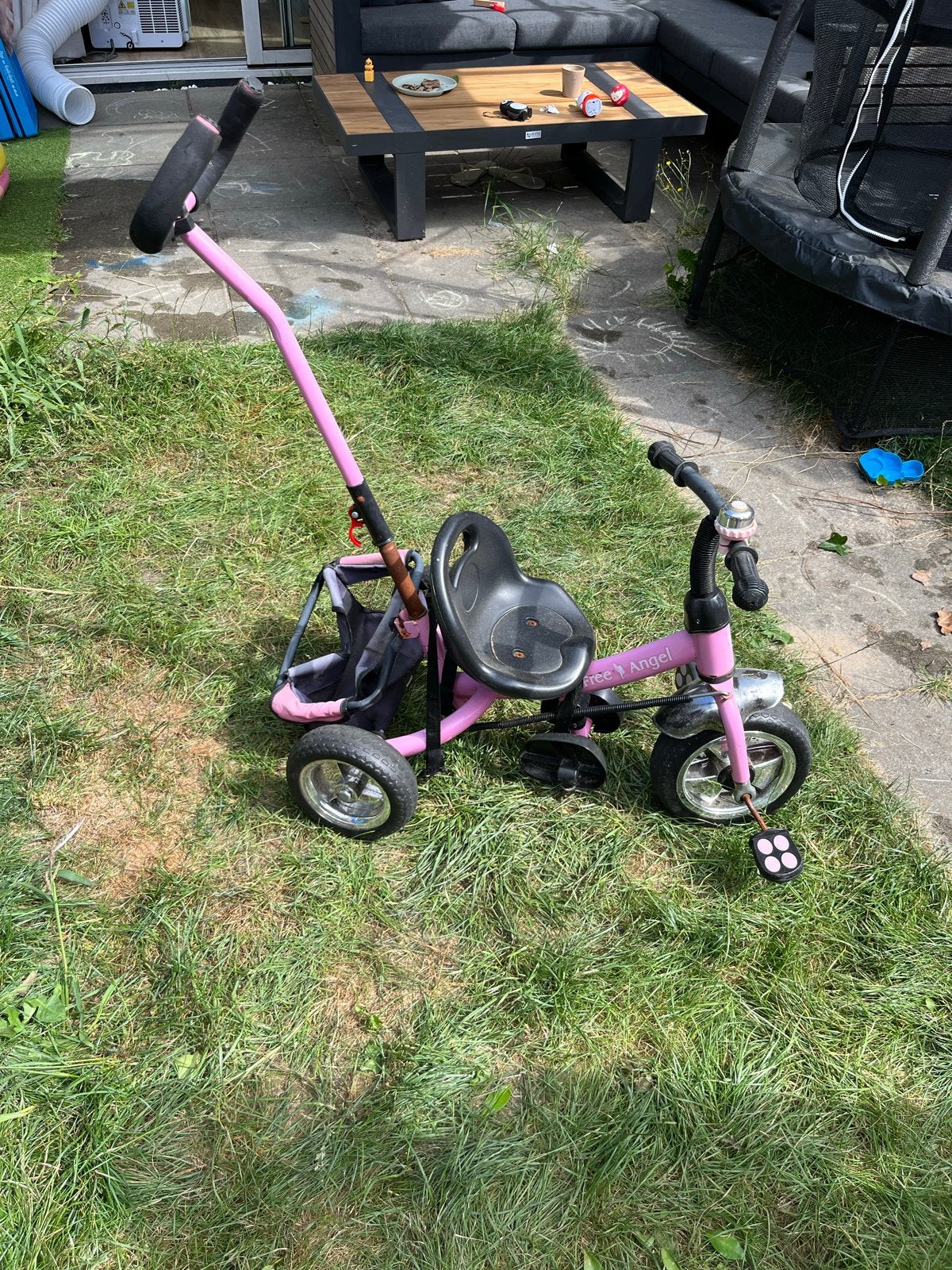 Gebruikte kinderfiets met duwstang gratis af te halen, Ophalen, Gebruikt, Minder dan 16 inch
