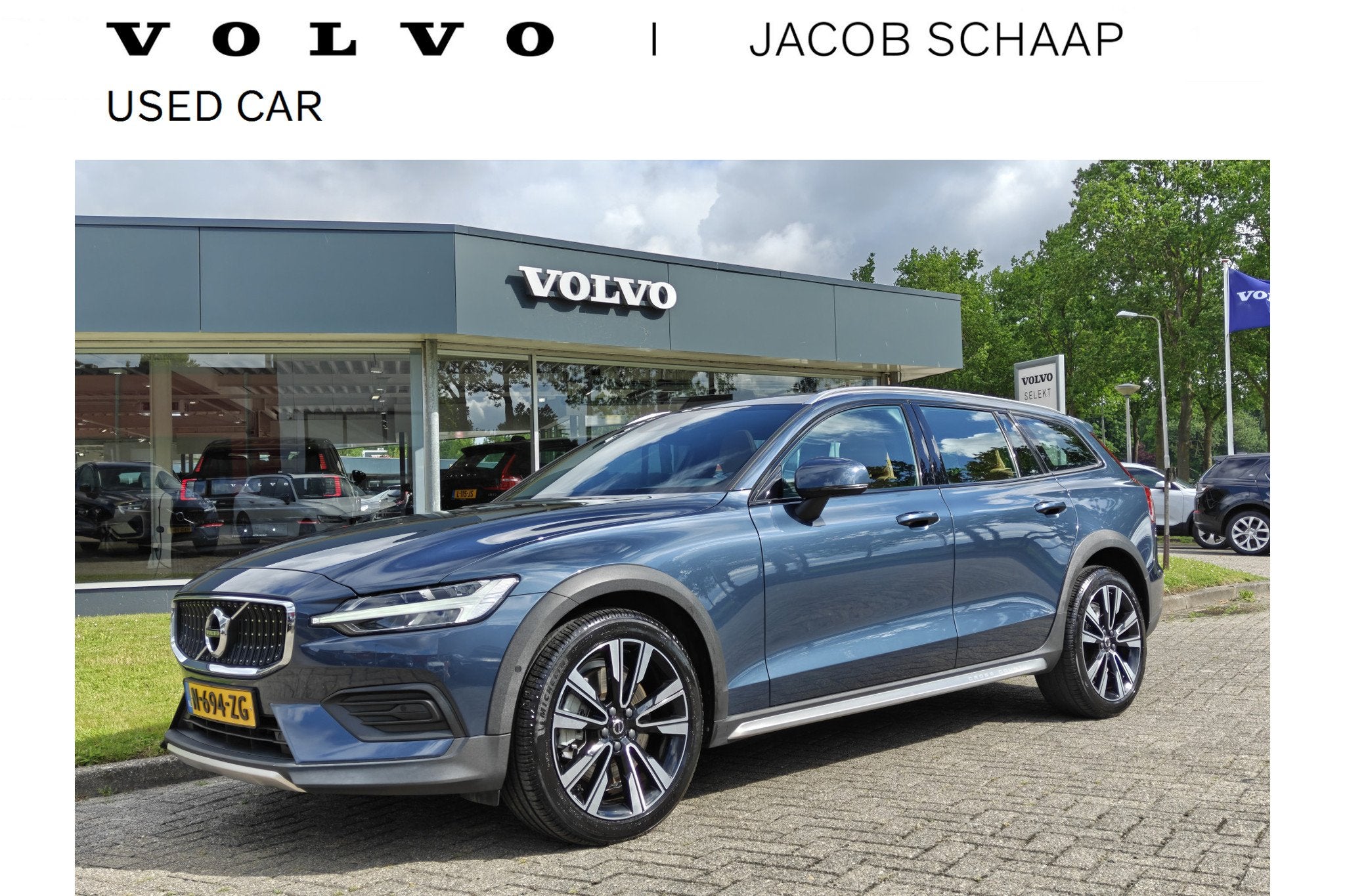Volvo V60 Cross Country B5 AWD 265PK Pro | Trekhaak | Adapt., Auto's, 15 km/l, 4 cilinders, 1969 cc, Blauw