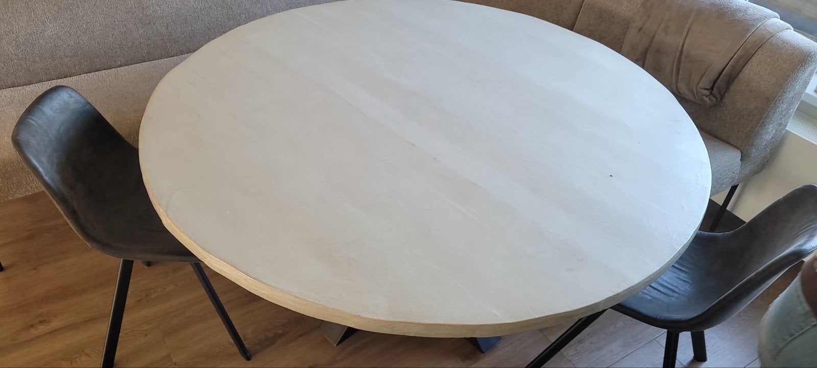 eettafel rond 160cm, exclusief., 150 tot 200 cm, Rond, Ophalen of Verzenden, Vijf personen of meer