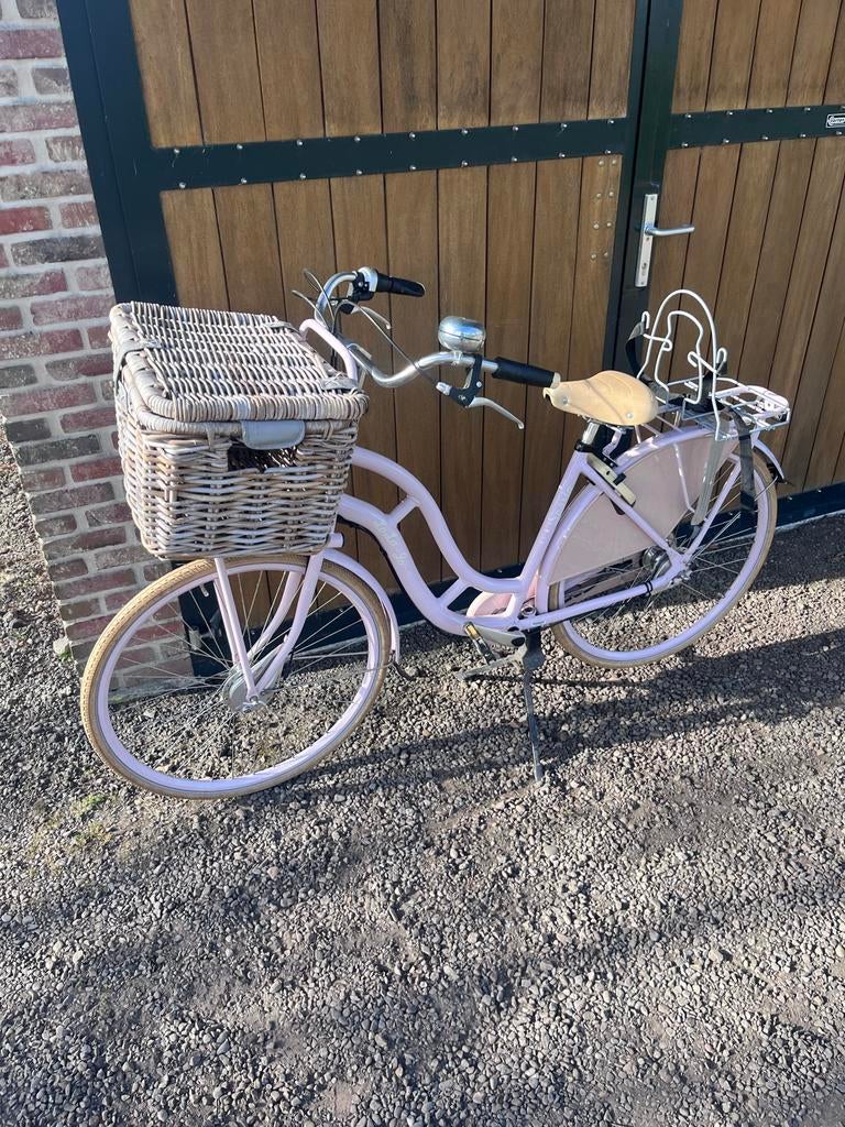 Prachtige roze Sparta kinder of damesfiets met mand, Ophalen, Terugtraprem, Sparta, 50 tot 53 cm