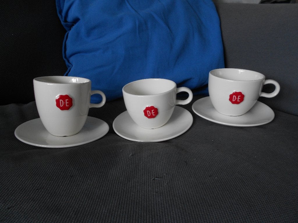 3 kop en schotel D.E. Nicolai Carels, Ophalen, Gebruikt, Overige merken, Overige stijlen