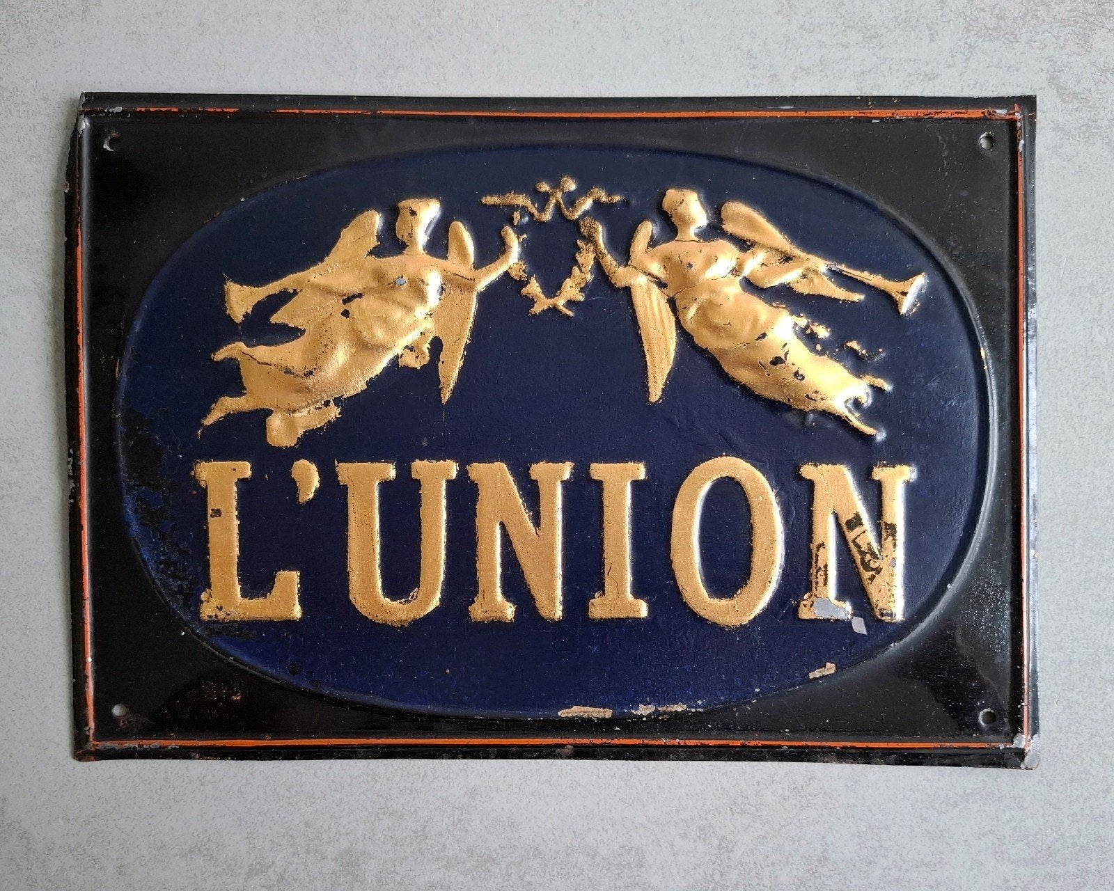 emaille bordje L'union, Antiek en Kunst, Ophalen of Verzenden
