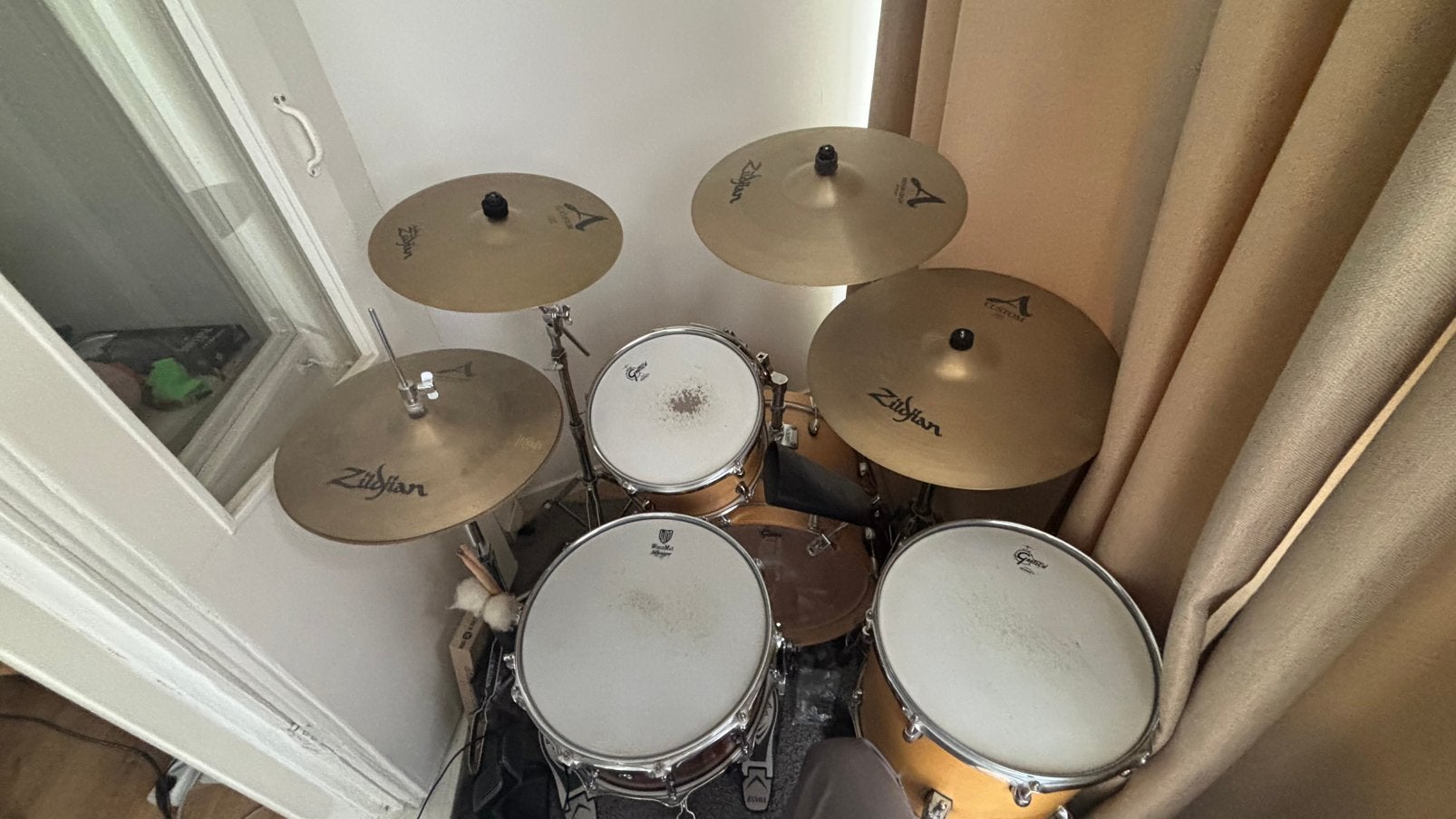 Gretsch drumstel - Zildjian A Custom set - WorldMax Snare, Muziek en Instrumenten, Ophalen, Zo goed als nieuw, Tama