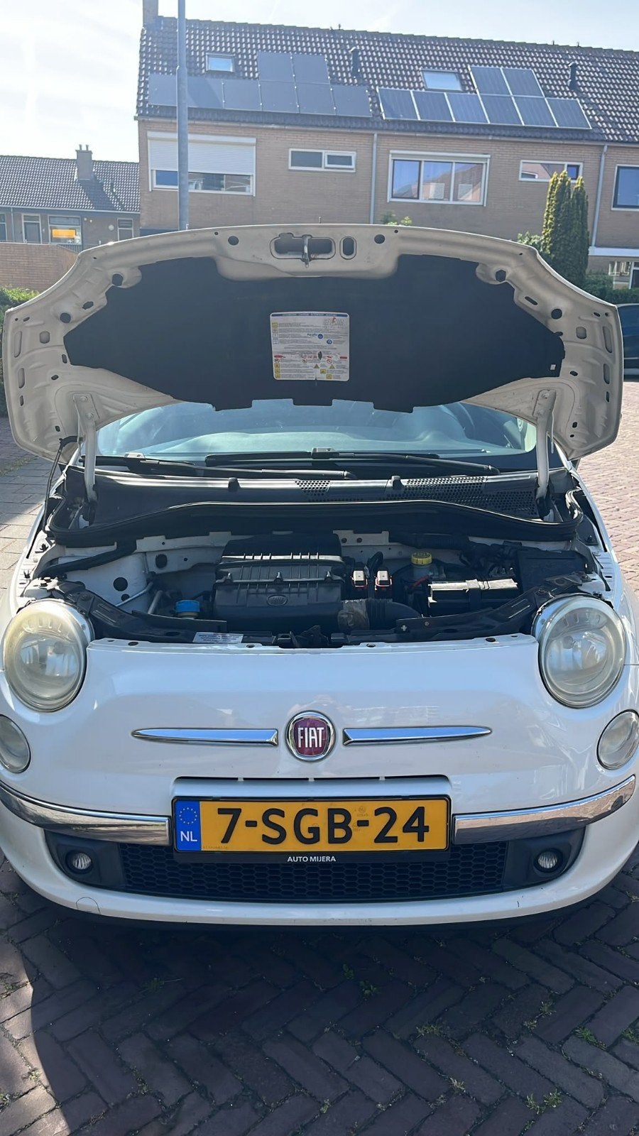 Fiat 500 1.2 C 2009 Wit, Auto's, Voorwielaandrijving, 1242 cc, 4 cilinders, 840 kg