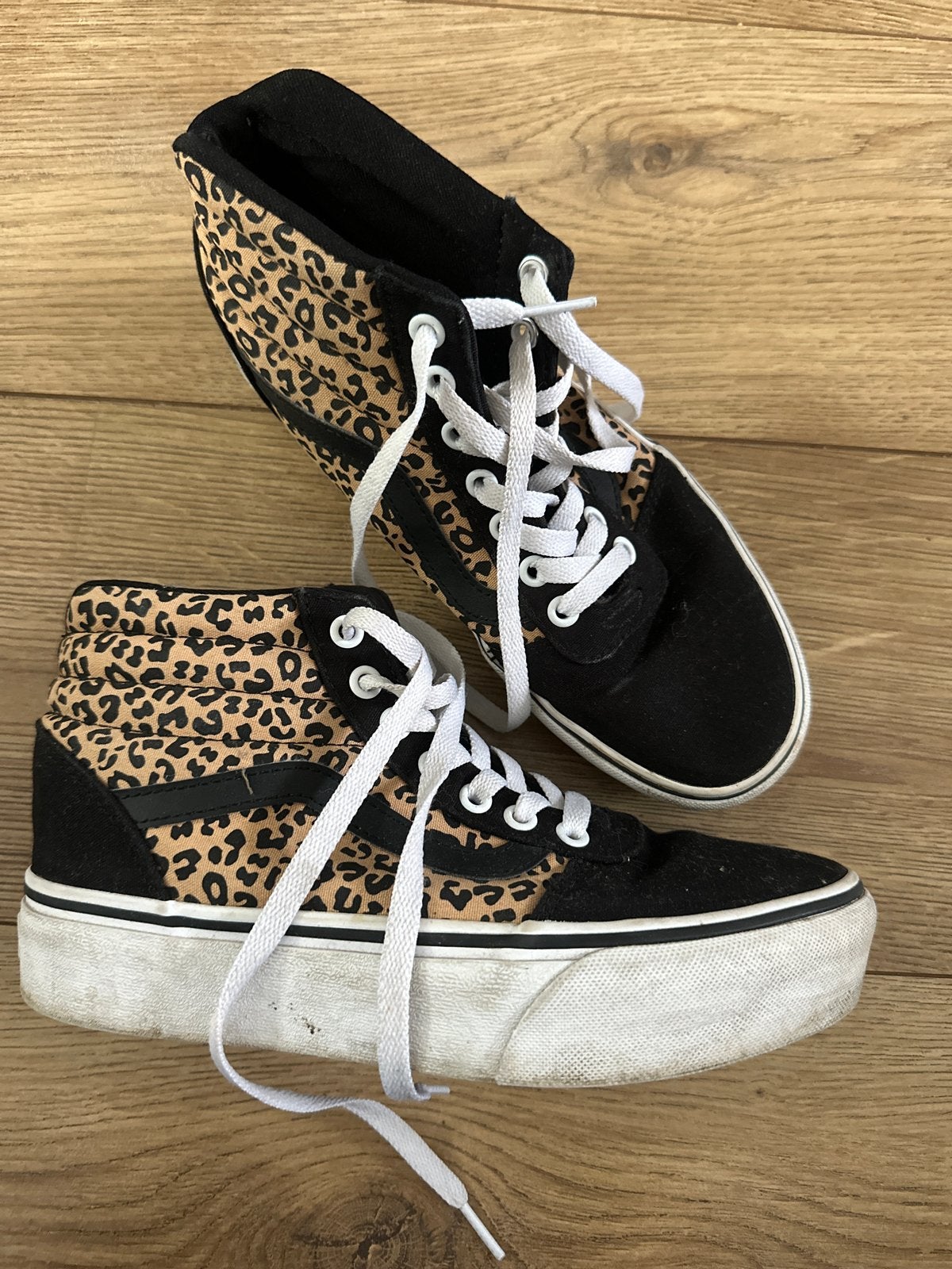 Vans sneakers maat 37 - Luipaardprint, Verzenden, Zo goed als nieuw, Zwart, Sneakers of Gympen