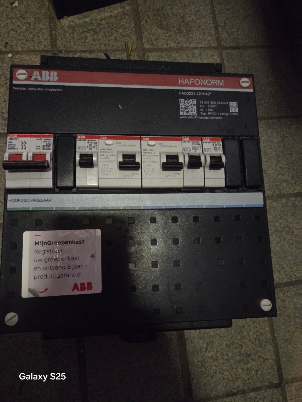 abb haf groepenkasten, Ophalen of Verzenden, Gebruikt, ABB, Aardlekschakelaar