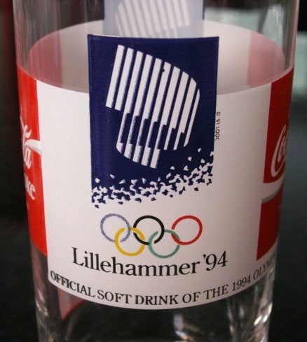 3 Coca Cola C1000 Olympische spelen Lillehamme glazen, Ophalen of Verzenden, Nieuw, Bierglas