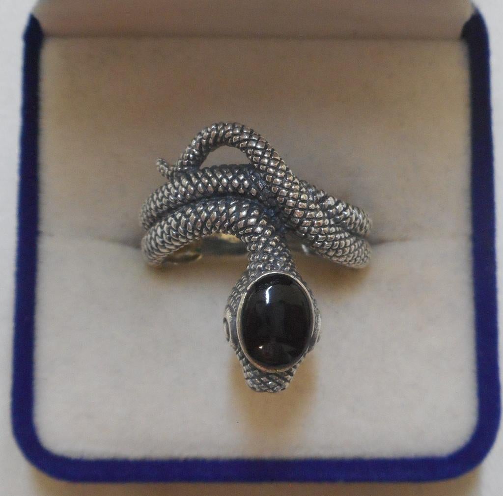 Zilveren royale unisex ring slang maat 19 nr.123, Sieraden, Tassen en Uiterlijk, Ringen, Verzenden, 19 tot 20, Zo goed als nieuw