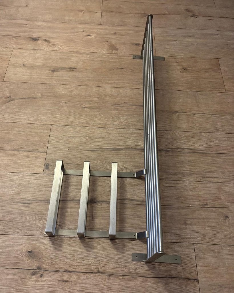 IKEA GRUNDTAL wandrek RVS 120 cm kruidenrek + voorraadpotten, Ophalen, IKEA, Zilver, Metaal