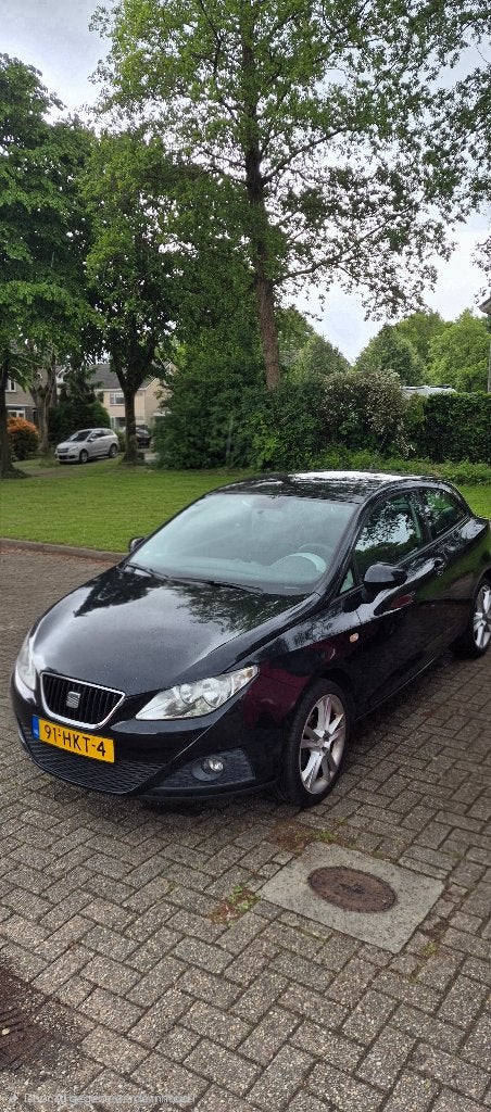 Seat Ibiza Sportup (SC) 1.4 63KW 3-DRS 2009 Zwart, Auto's, Voorwielaandrijving, Stof, 40 €/maand, Zwart
