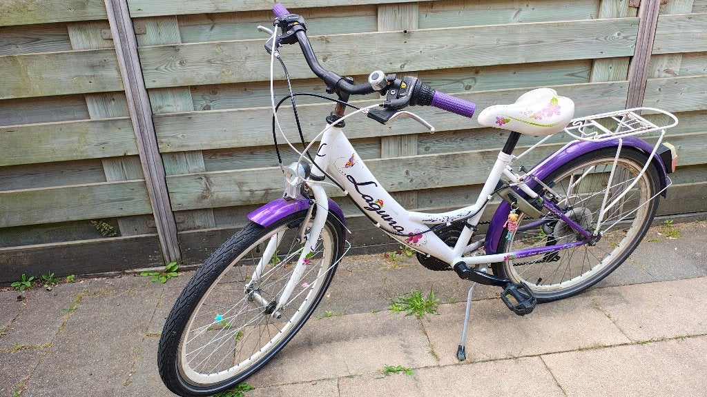Sportieve Laguna City meisjesfiets (24 inch), Ophalen, Velgrem, Laguna, Versnellingen