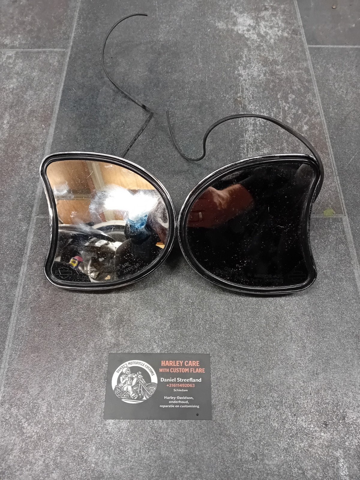 Originele Harley Davidson Spiegels met knipperlicht covers, Ophalen of Verzenden, Zo goed als nieuw
