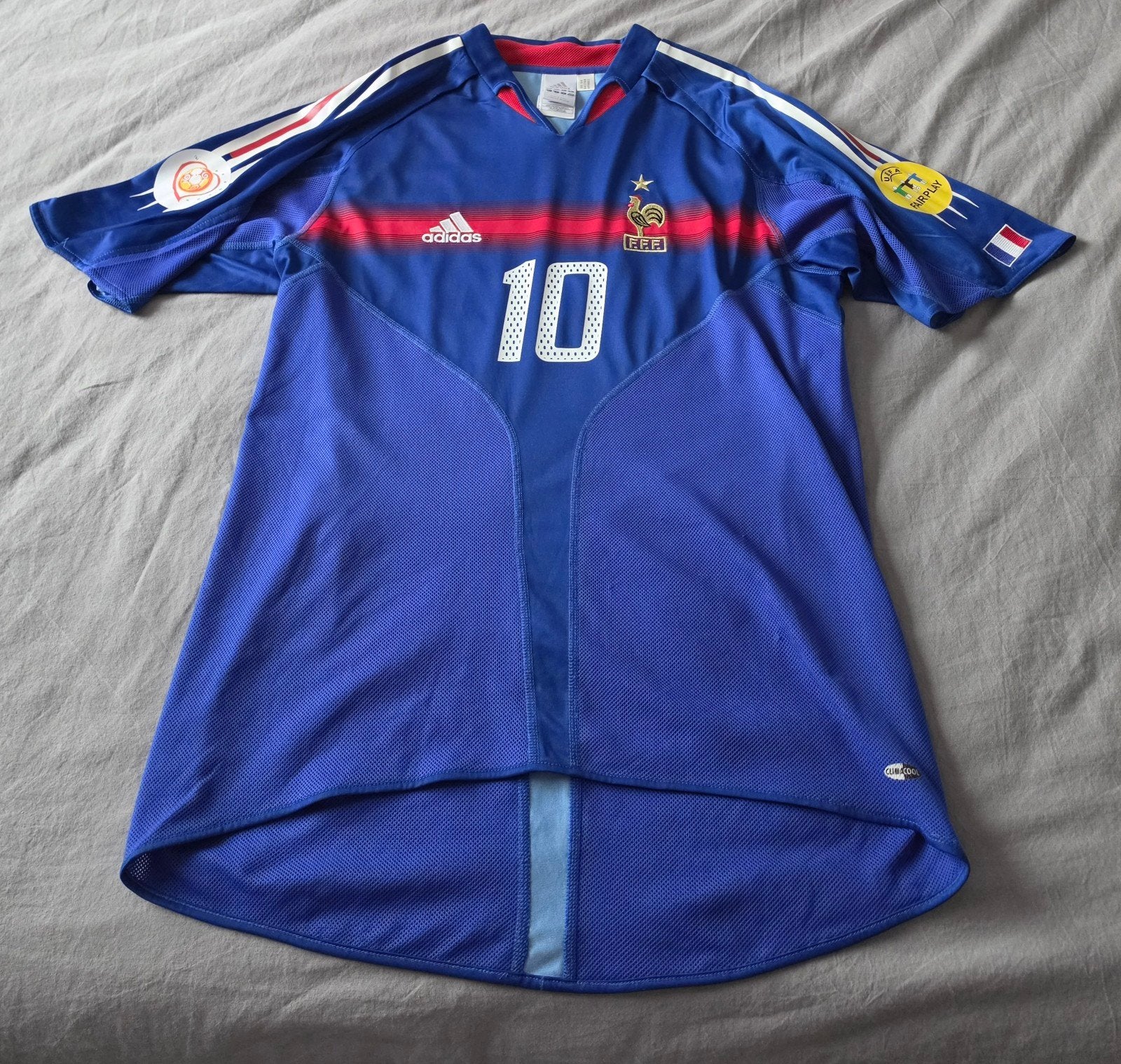 Origineel Adidas Frankrijk voetbalshirt uit 2004 #ZIDANE, Maat M, Ophalen of Verzenden, Gebruikt, Shirt
