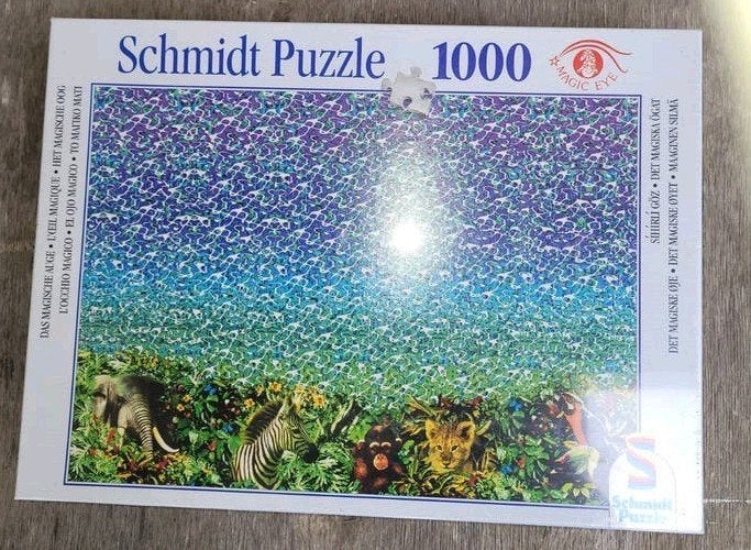 schmidt puzzel magic eye nieuw, Hobby en Vrije tijd, Denksport en Puzzels, Ophalen of Verzenden, 500 t/m 1500 stukjes, Nieuw