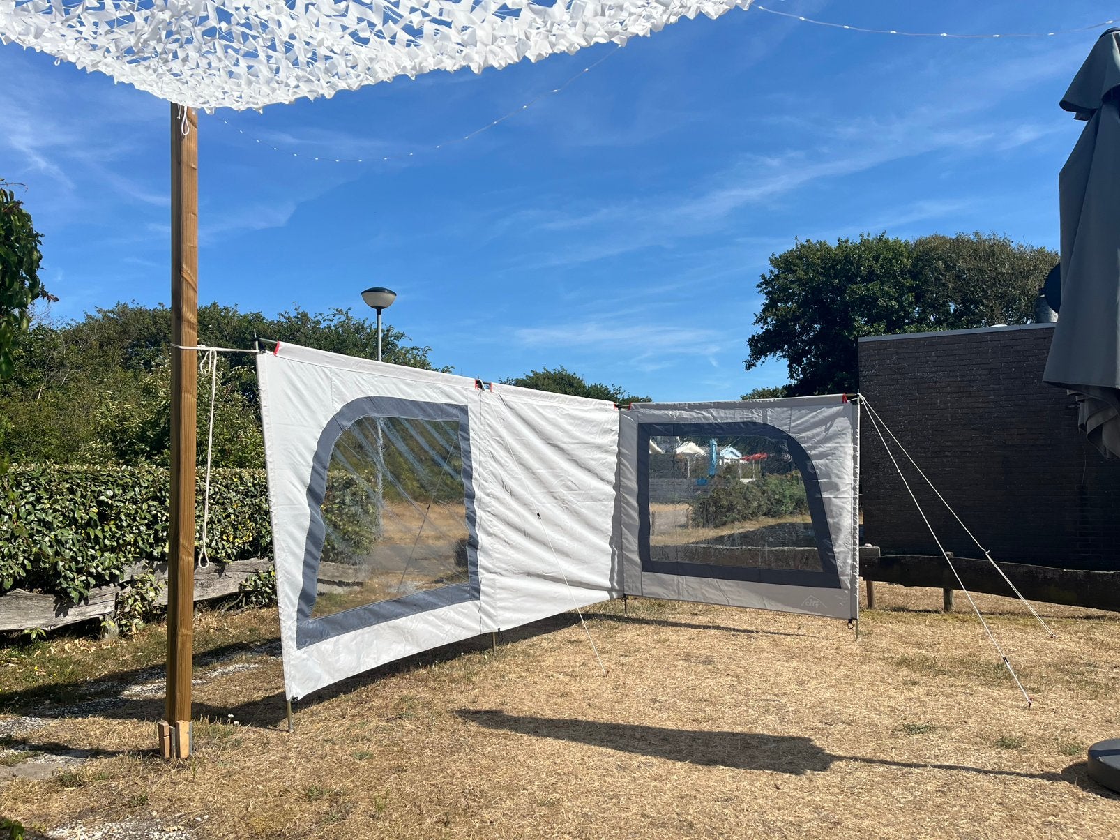 Zgan ERM BaseCamp Fender Stevig windscherm met 2 ‘ramen’, Caravans en Kamperen, Ophalen, Nieuw
