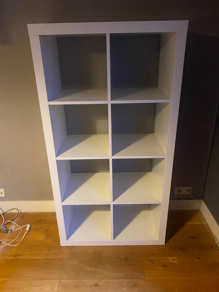 Witte vakjeskast 150x100 cm - Opbergkast met 8 vakken, Huis en Inrichting, Ophalen, Gebruikt