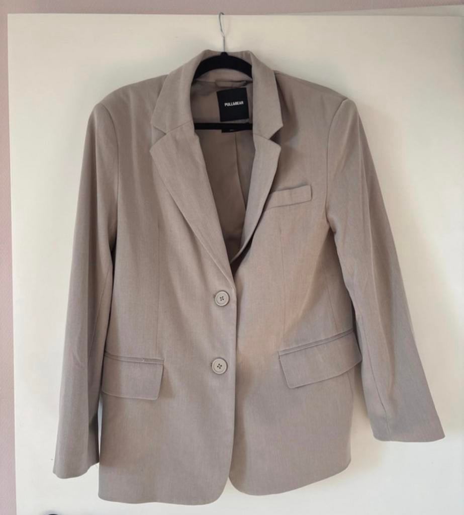 blazer, Beige, Ophalen of Verzenden, Zo goed als nieuw, Jasje