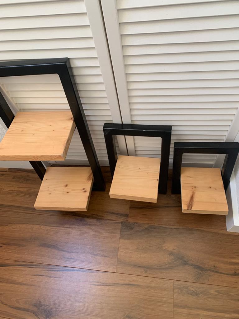 3 industriele wandplankjes maat 62x27. ,36x23 ,28x21, Huis en Inrichting, Woonaccessoires | Wandplanken en Boekenplanken, Ophalen