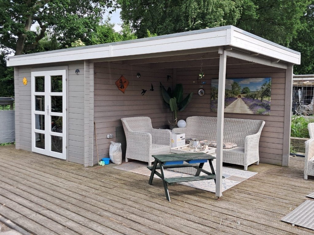 Schuur met overkapping, Ophalen, 3 ramen of meer, Schuur, 500 cm of meer