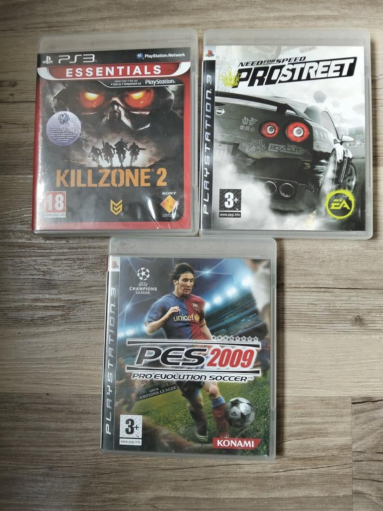 PS3 games: Killzone 2, Need for Speed ProStreet, PES 2009, Ophalen of Verzenden
