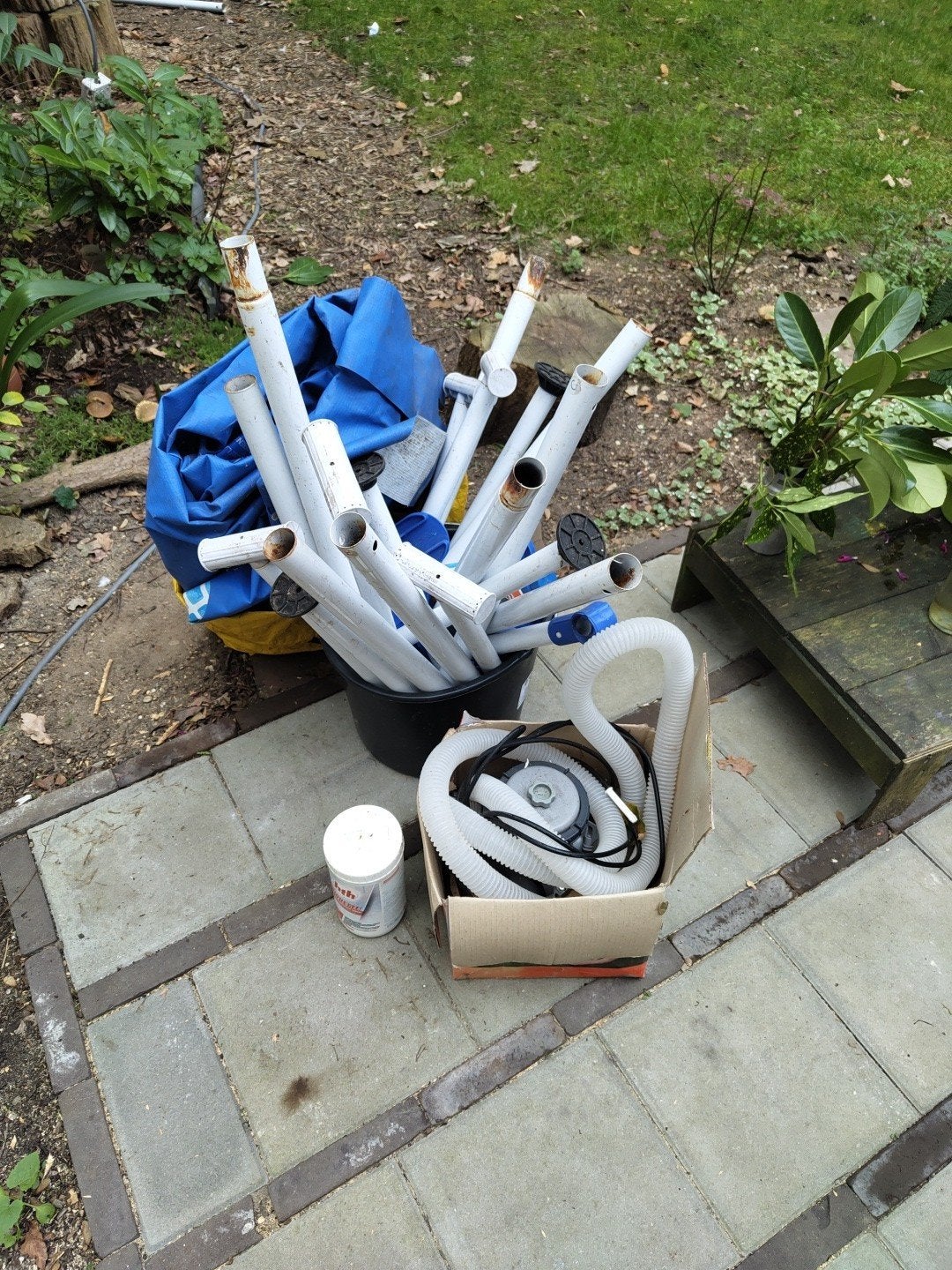 Compleet Buitenzwembad met Pomp en Accessoires, Tuin en Terras, Ophalen, Gebruikt, 200 tot 300 cm, 80 tot 120 cm